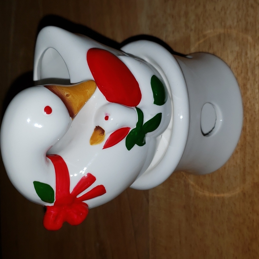 Holiday Goose Ceramic Potpourri Set with Pine Scent + Candle